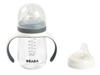 beaba 5553 biberon de invatare 2 in 1 (210 ml.) gri