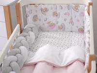 veres 222.01.1 lenjerie de pat "sleepy moon pink - 2" (6buc.)