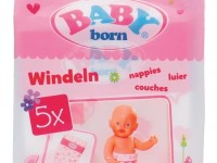 zapf creation 826508 scutece pentru păpușa "baby born" (5 buc.)