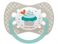 canpol 23/283 suzeta din silicon simetrica "cupcake" (6-18m) 1 buc.