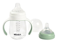 beaba 5552 biberon de invatare 2 in 1 (210 ml.) verde