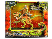 primal clash 37074lt set de joc "dinozaur cu călăreț" (in sort.)