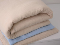 veres 153.7.02 lenjerie de pat „muslin blue-beige” (3 buc)