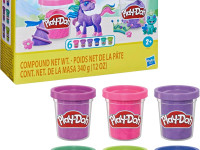 play-doh f9932 set de plastilină "colecția sparkle" (6 culori)