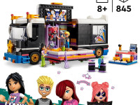 lego friends  42619 constructor "autocar de turneu pentru staruri pop" (845 el.)