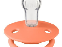 bibs suzeta rotunda din silicon de lux (0-36 luni) papaya