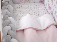 veres 222.01.1 lenjerie de pat "sleepy moon pink - 2" (6buc.)