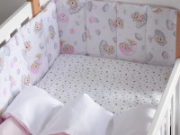 veres 222.01.1 lenjerie de pat "sleepy moon pink - 2" (6buc.)